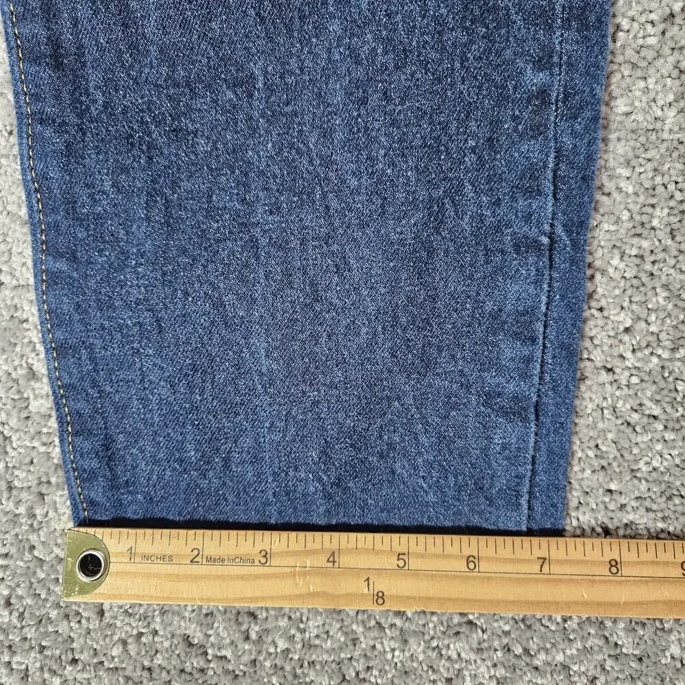 Levis 501 Stretch Jeans Men's 28X30.5 (Tag 30X34) Blue Denim Straight Button Fly